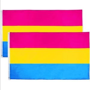 Pansexuality/Omnisexuality Pride Flag! 3ft by 5ft. Blue, yellow, and pink.